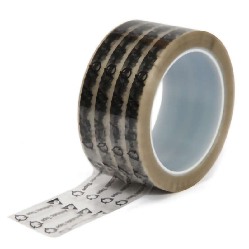 ESD Anti-Static Printed Tape, 2"x72 Yds, 3" Core, 2.4 mil, Clear/Symbol